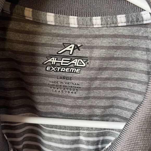 Ahead Golf Polo Shirt Men's Size L Gray Yellow Golf Celebration Embroidered - Picture 4 of 11